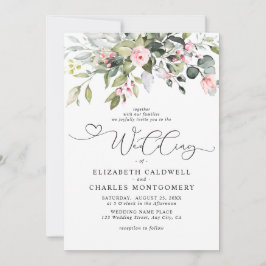 Elegante Eucalyptus Bloemige Groene Scriptie Bruil Kaart