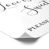 Elegante Eucalyptus Bloemige Liefde is Zoete Trouw Poster (Hoek)