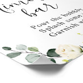 Elegante Eucalyptus Bloemige Mimosa Bar Trouwbord Poster (Hoek)