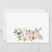 Elegante Eucalyptus Blozende Roze Bloemen Bruiloft Save The Date (Achterkant)