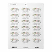 Elegante Eucalyptus Blozende Rozen Bloemig Etiket (Full Sheet)