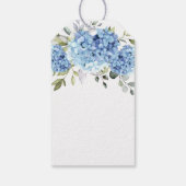 Elegante Eucalyptus Blue Hydrangea Favor Dank u Cadeaulabel (Achterkant)
