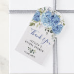 Elegante Eucalyptus Blue Hydrangea Favor Dank u Cadeaulabel<br><div class="desc">Maak deze bijtende labels vast aan je trouwfeesten om je te bedanken voor gasten in dagstijl. Alle tekst kan worden bewerkt voor uiteindelijke aanpassing.</div>