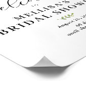 Elegante Eucalyptus Blush Bruiloft Uitnodigingsbor Poster (Hoek)