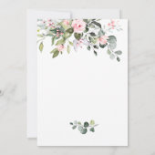 Elegante Eucalyptus Blush Rozen Baby Sprinkle Kaart (Achterkant)
