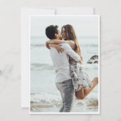Elegante Eucalyptus Blush Rozen Bloemige Bruiloft Save The Date (Achterkant)