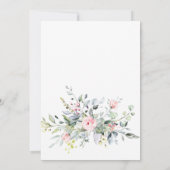 Elegante Eucalyptus Blush Rozen Bruiloft Kaart (Achterkant)