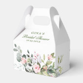 Elegante Eucalyptus Blush Rozen groen Bedankdoosjes (Achterkant)