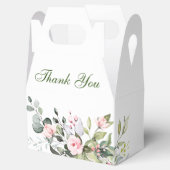 Elegante Eucalyptus Blush Rozen groen Bedankdoosjes (Geopend)