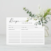 Elegante Eucalyptus Boho Bruiloft Borrel Receptkaa Kaart (Staand voorkant)