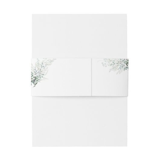 Elegante Eucalyptus Boho bruiloft Uitnodigingen Wikkel (Achterkant Voorbeeld)