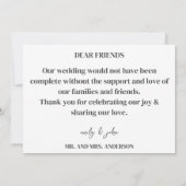 Elegante eucalyptus botanische foto bruiloft bedankkaart (Achterkant)