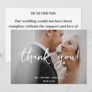 Elegante eucalyptus botanische foto bruiloft bedankkaart