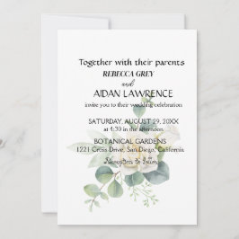 Elegante eucalyptus botanische foto kaart