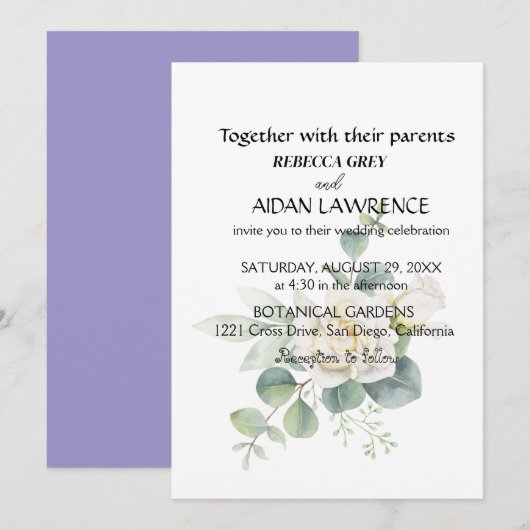 Elegante eucalyptus botanische foto kaart (Voorkant / Achterkant)