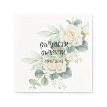 Elegante eucalyptus botanische foto Papier servet