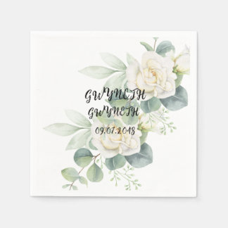 Elegante eucalyptus botanische foto Papier servet