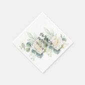 Elegante eucalyptus botanische foto Papier servet (Hoek)