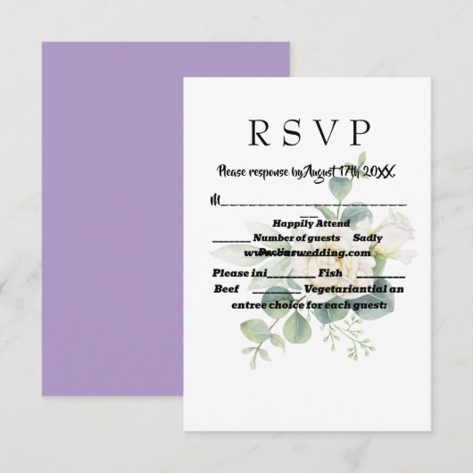 Elegante eucalyptus botanische foto Response Kaart (Voorkant / Achterkant)