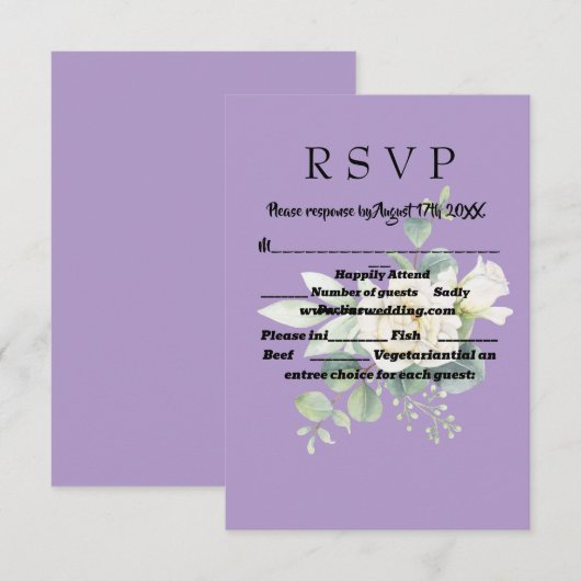 Elegante eucalyptus botanische foto Response Kaart (Voorkant / Achterkant)