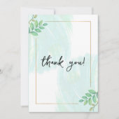 Elegante eucalyptus botanische fotobruiloft  bedankkaart (Voorkant)