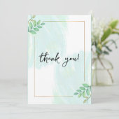 Elegante eucalyptus botanische fotobruiloft  bedankkaart (Staand voorkant)