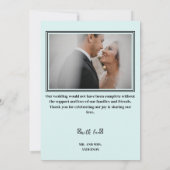 Elegante eucalyptus botanische fotobruiloft  bedankkaart (Achterkant)