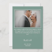 Elegante eucalyptus botanische fotobruiloft  bedankkaart (Achterkant)