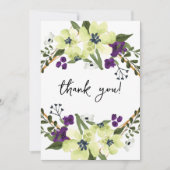 Elegante eucalyptus botanische fotobruiloft  bedankkaart (Voorkant)