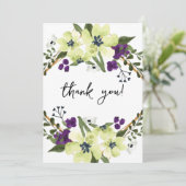 Elegante eucalyptus botanische fotobruiloft  bedankkaart (Staand voorkant)