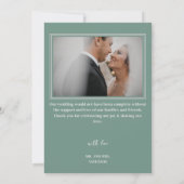 Elegante eucalyptus botanische fotobruiloft bedankkaart (Achterkant)