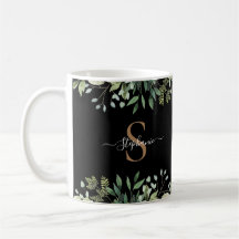 Elegante Eucalyptus Botanische Gouden Monogram Scr