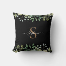 Elegante Eucalyptus Botanische Gouden Monogram Scr