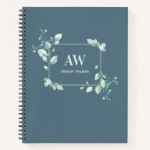 Elegante Eucalyptus Botanische Groene Notitieboek (Voorkant)