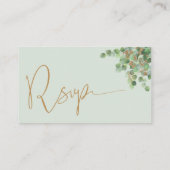 Elegante Eucalyptus Botanische Groene Plantengroei Informatiekaartje (Achterkant)