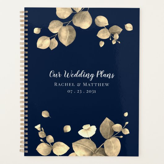 Elegante Eucalyptus Botanische Huwelijksplan Plann Planner (Voorkant)