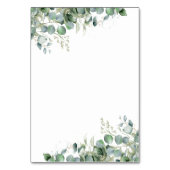 Elegante eucalyptus botanische scriptnamen bruilof kaart (Achterkant)