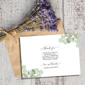 Elegante Eucalyptus Botanische Trouwfoto  Bedankkaart