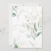 Elegante Eucalyptus Botanische Trouwkaart 'Save th Save The Date (Achterkant)