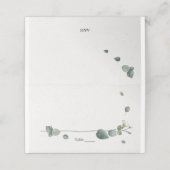 Elegante Eucalyptus Botanische Waterverf Plaatskaartje (Buitenkant ongevouwen)