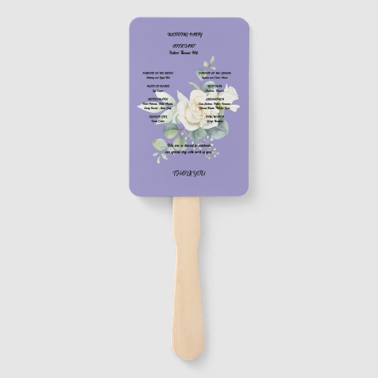 Elegante eucalyptus botanische zomerbruiloft handwaaier (Achterkant)