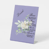 Elegante eucalyptus botanische zomerbruiloft reclamebord met voetstuk (Voorkant)