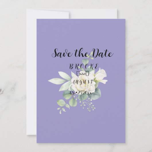 Elegante eucalyptus botanische zomerbruiloft save the date (Voorkant)