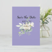 Elegante eucalyptus botanische zomerbruiloft save the date (Staand voorkant)