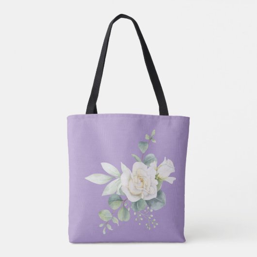 Elegante eucalyptus botanische zomerbruiloft tote bag (Achterkant)