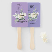 Elegante eucalyptus botanische zomerhuwelijk handwaaier (Voorkant en achterkant)