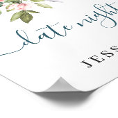 Elegante Eucalyptus Bruidsfeest Date Night Idee Poster (Hoek)