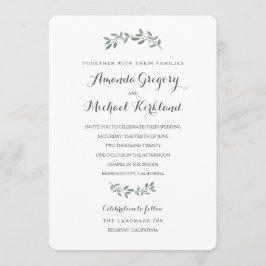 Elegante Eucalyptus bruidssuite Kaart