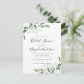 Elegante Eucalyptus Bruidsuitnodiging Briefkaart (Staand voorkant)