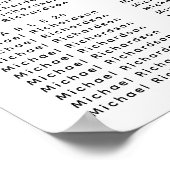 Elegante Eucalyptus Bruiloft 30 Tafel Zitplaatsen Poster (Hoek)